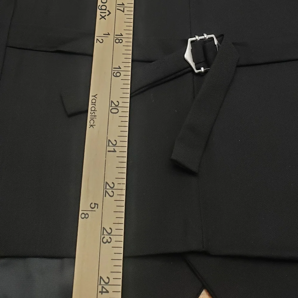 NWT Men's Black Suit Vest K.keenly Xl Button Up Front Adjustable Back 2 Pocket
